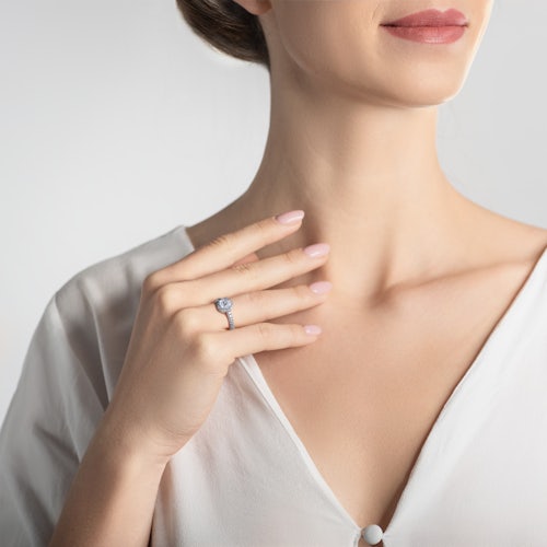 Pierścionek zaręczynowy This is Love: białe złoto, diament